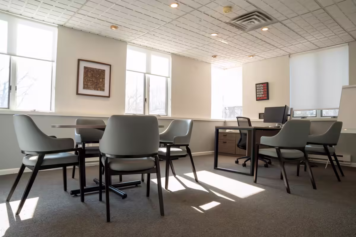Treatment team meeting room at Valley Spring Recovery Center in Norwood, NJ Treatment team meeting room at Valley Spring Recovery Center in Norwood, NJ