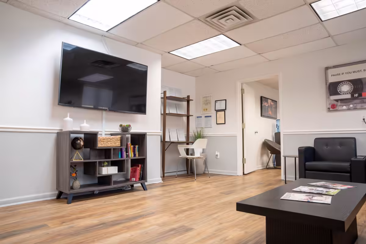 Group session room at Valley Spring Recovery Center in Norwood, NJ Group session room at Valley Spring Recovery Center in Norwood, NJ