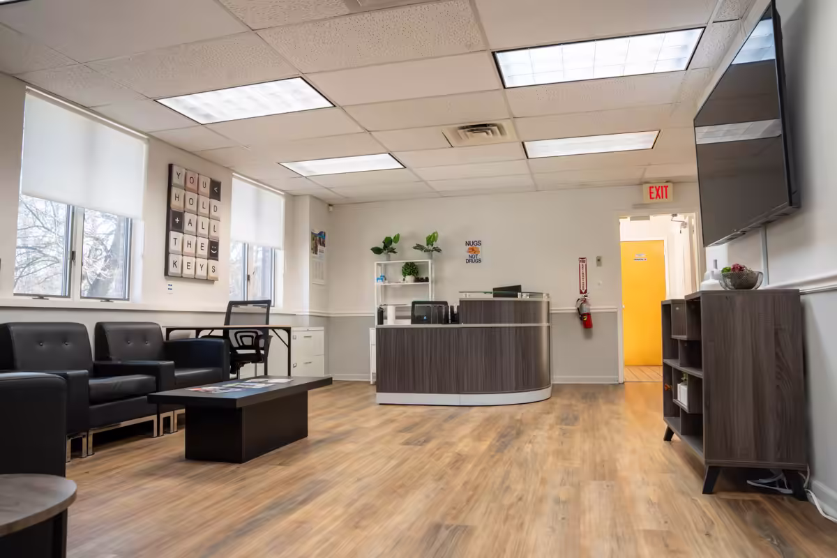 Reception area at Valley Spring Recovery Center in Norwood, NJ Reception area at Valley Spring Recovery Center in Norwood, NJ