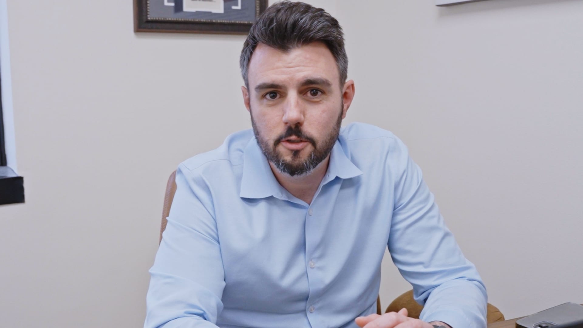Founder and CEO Brian Cellary at Valley Spring Recovery Center Founder and CEO Brian Cellary at his desk at Valley Spring Recovery Center in Norwood, New Jersey